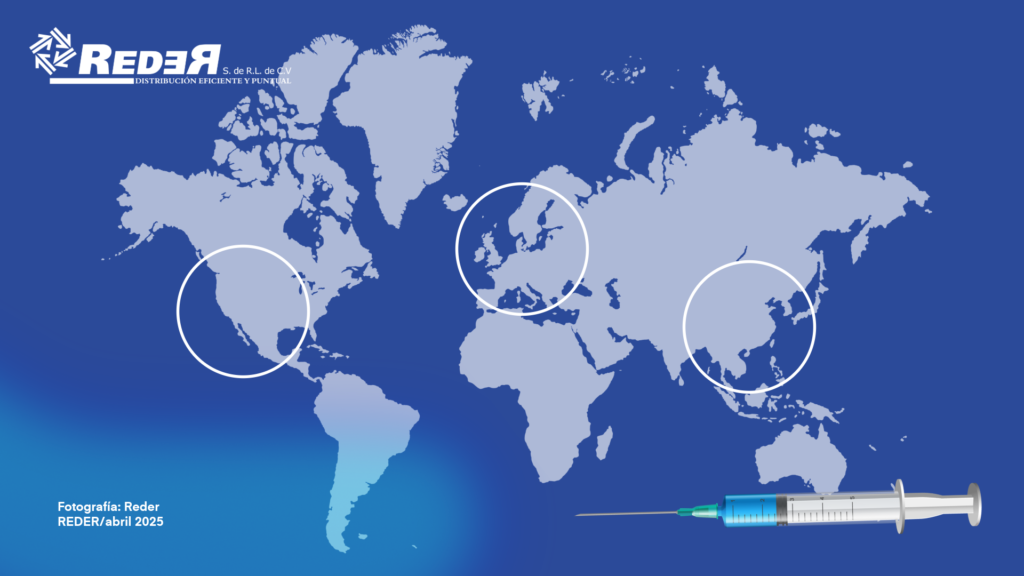 Mapa mundial destacando los países que han erradicado enfermedades mediante programas de vacunación.