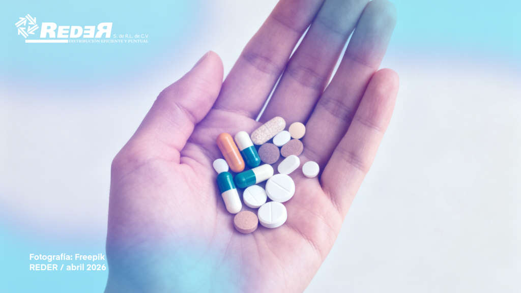 Mano sosteniendo diversas tabletas y cápsulas que representan medicamentos genéricos accesibles.